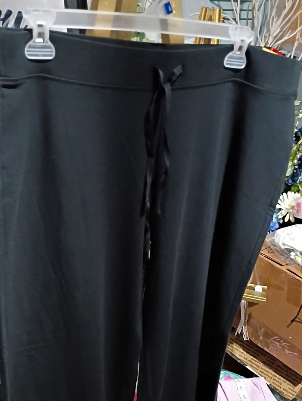all in motion Black Drawstring Wide-Leg Joggers